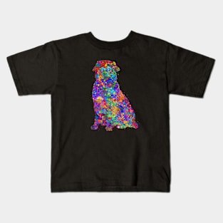 Golden Retriever dog watercolor Kids T-Shirt